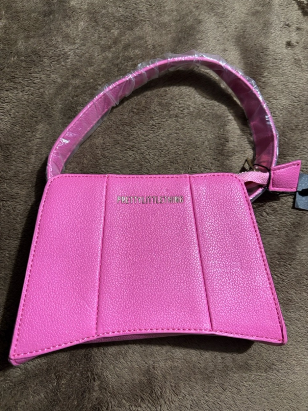 PrettyLittleThing Hot Pink Panelled Shoulder Bag